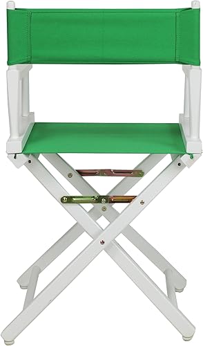Miniatura 3 de Casual Home - Silla de director de 18.0 in, marco blanco con lona verde