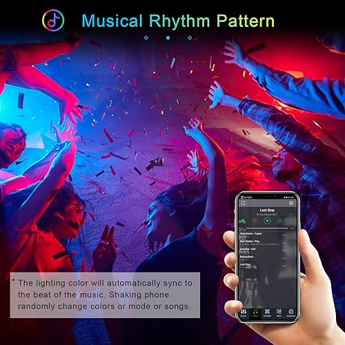 Miniatura 4 de Remon Luces de inundación LED RGB que cambian de color, iluminación LED de escenario de paisaje al aire libre, 30 W Bluetooth Smart Floodlights Rgbw