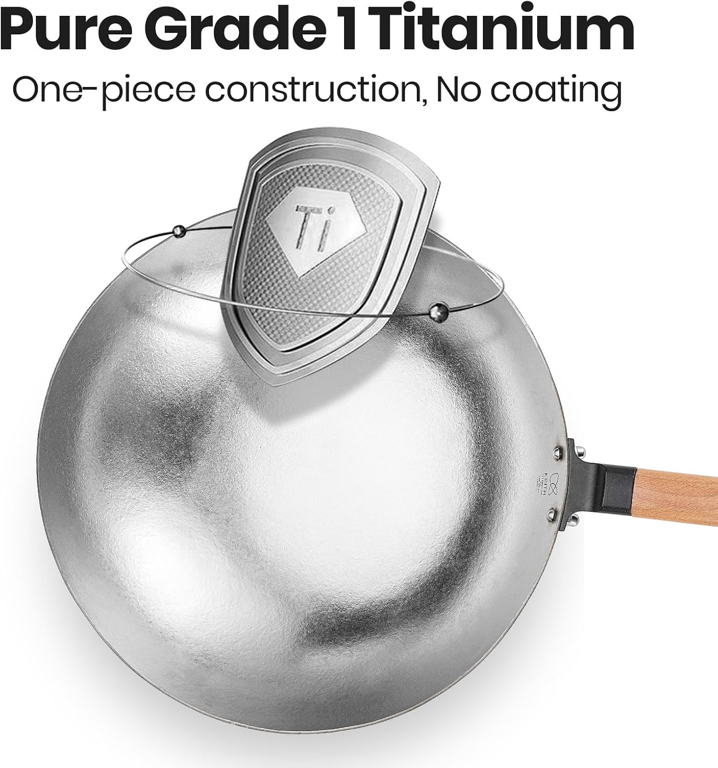 Keith 14'' Titanium Wok Pans for Cooking, Non-Stick Stir Fry Pan with Lid