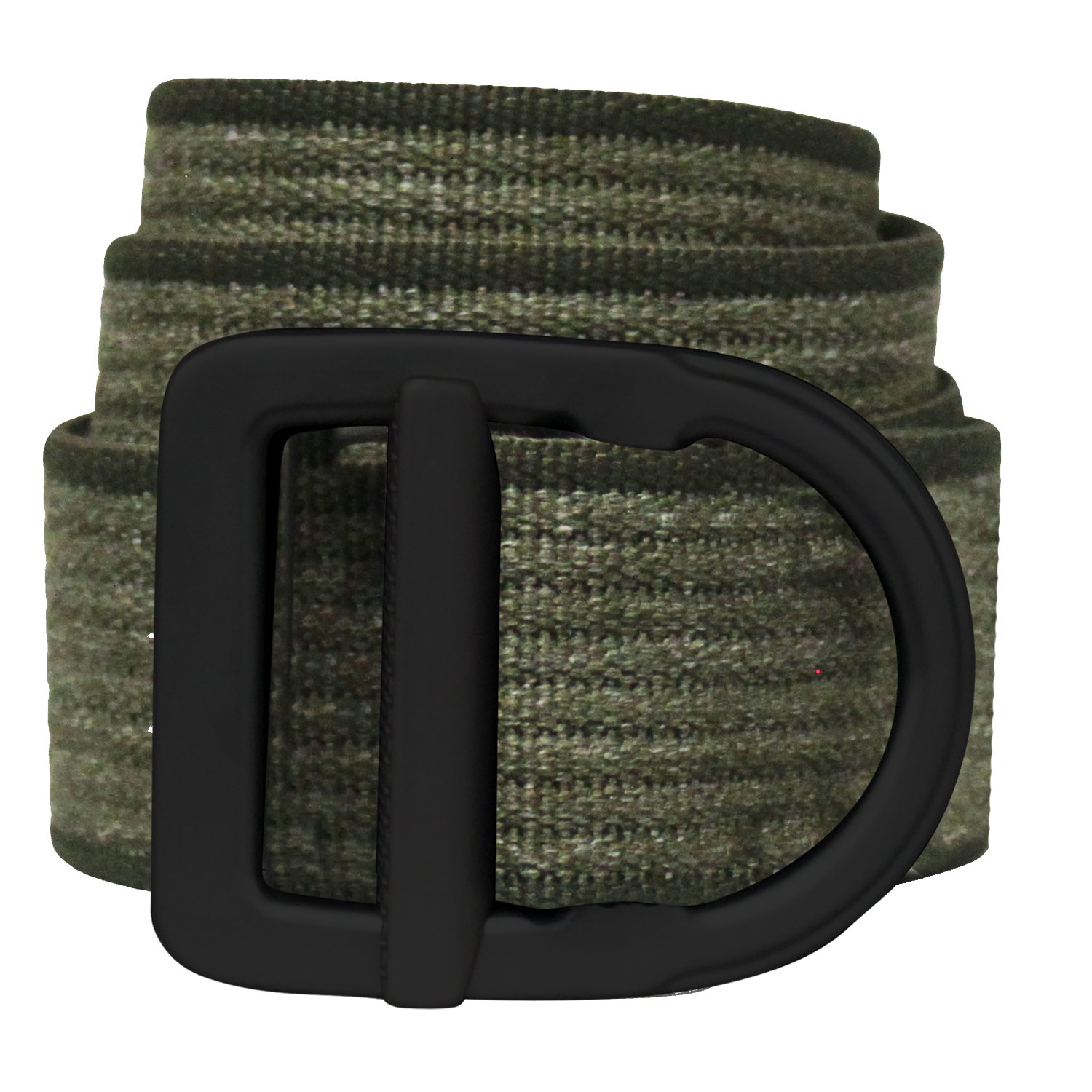 BisonDesigns Delta Belt - by - Light Duty 38mm - black Buckle - green l, Fern, up to 42"