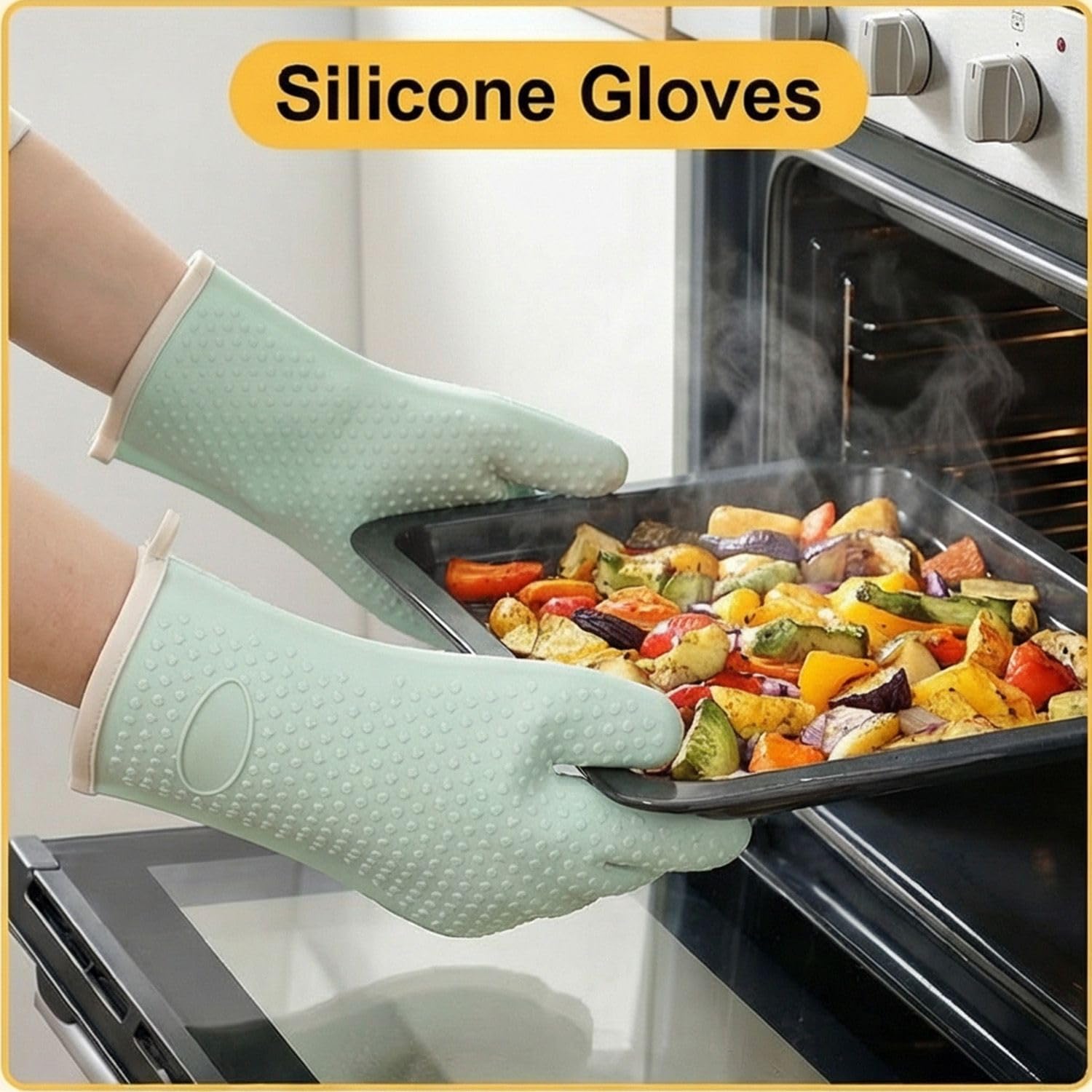 29 Piezas Set de Moldes de Silicona Reutilizables para Freidora de Aire - Accesorios Compatibles con Foodi 10.4L (AF500EU) y Cosori 10L, Bandejas Rectangulares para Hornear y Grillar