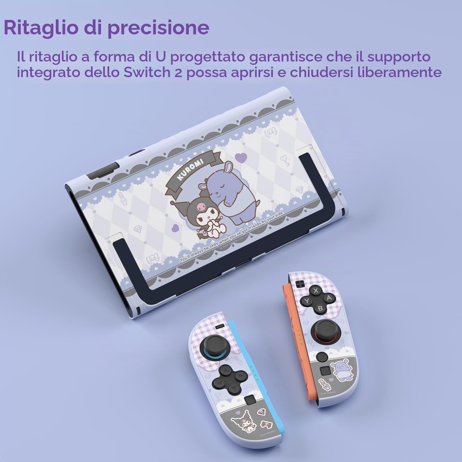 Kuitmor - Custodia protettiva rimovibile in PC per Switch 2 Modello 2025, guscio rigido a protezione completa per accessori Switch 2 2025 - KLM