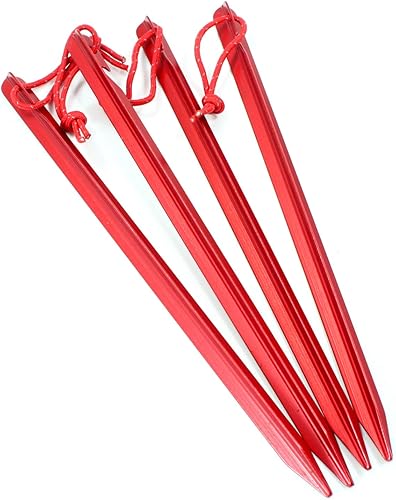 Miniatura 8 de ASR Outdoor 9 pulgadas de grado aeronáutico de aluminio de las estacas de la tienda de campaña de las estacas (paquete tamaños)