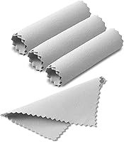 Vista 4 de 200 piezas de paño de limpieza de joyería paños de pulido de doble cara paños de limpieza para gafas de oro plata y platino monedas de reloj 236 x