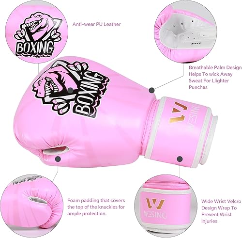 Miniatura 2 de Wesing Kids MMA - Guantes de boxeo para niños de 3 a 13 años, guantes de entrenamiento para niños, equipo de boxeo, equipo de combate Muay Thai