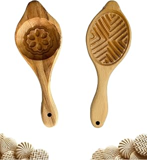 Generic 2pack Wooden Cookie, Cake & Pastry Maamoul Mold Press Style Middle Eastern Cookie Mold