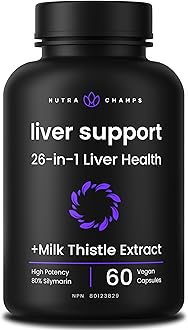NutraChamps Liver Cleanse Detox & Repair Formula, Milk Thistle Extract with Silymarin, Artichoke, Dandelion, Chicory Root Powder, Premium Liver Support Pills Supplement, 60 Capsules (Pack of 2)