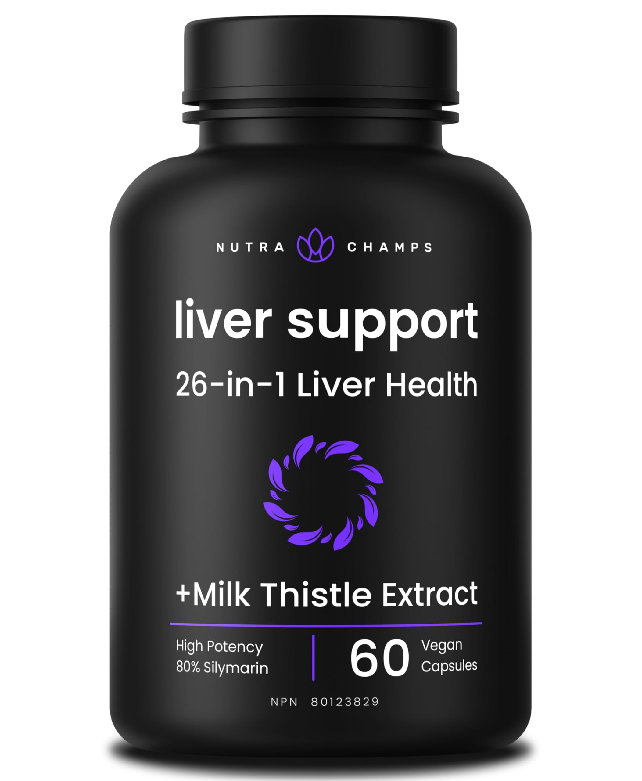 NutraChamps Liver Cleanse Detox & Repair Formula, Milk Thistle Extract with Silymarin, Artichoke, Dandelion, Chicory Root Powder, Premium Liver Support Pills Supplement, 60 Capsules (Pack of 2)