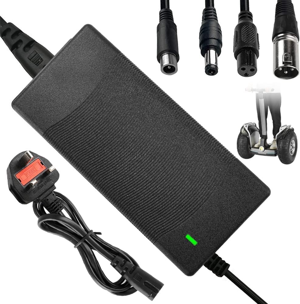 Electric Scooter Charger, 42V 2A Scooter Battery Charger, Electric Bike Charger with 4-Connectors, Fast Battery Charger for 36V Li-ion Battery Electrify E-Bike Battery Xiaomi M365