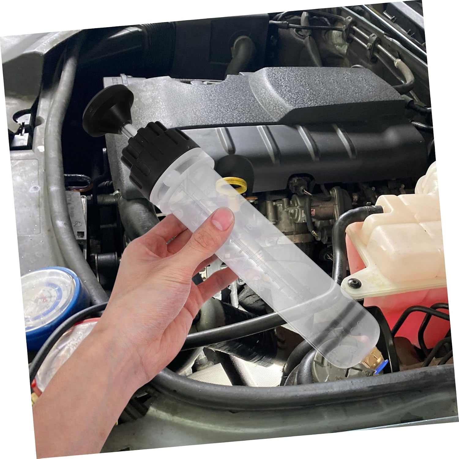Fluid Extractor Pump for Automotive Fluids Versatile Oil Tool and Engine Oil Easy to Use Construction for Garage and Workshop Maintenance