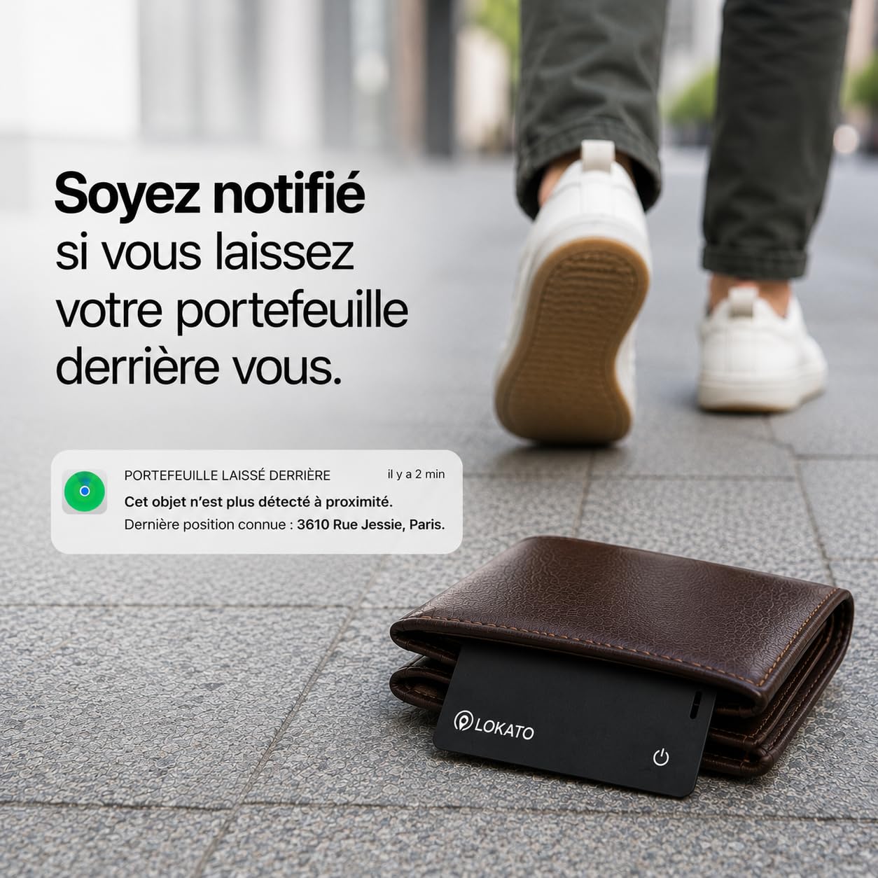 LOKATO Carte de Localisation Rechargeable Compatible Apple Find My