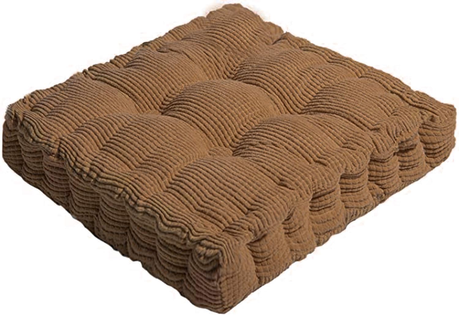 ChezMax Chair Cushions Large Outdoor Indoor Seat Cushion Thickened Bench Mat Durable Floor Pillow Winter Chair Pads for Bedroom Balcony Car Office Patio Sofa Travel Brown 20" x 20" : Patio, Lawn & Garden