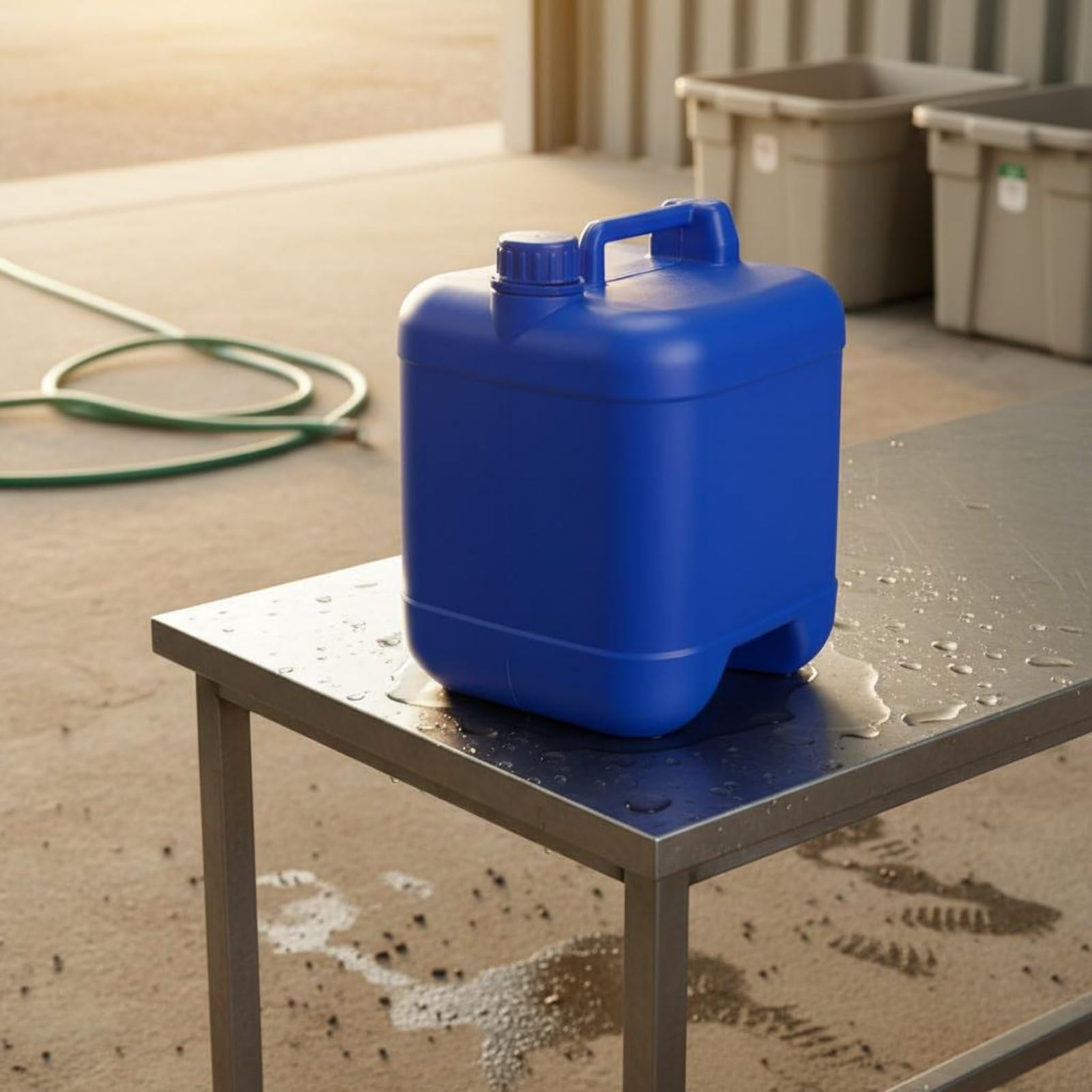 Bac de Rangement Empilable Conteneur Réservoir Bidon Hermétique Solide avec Filetage Étanche Empilable Grâce à Base et Dessus Emboîtables Adapté, Jaune, 10L