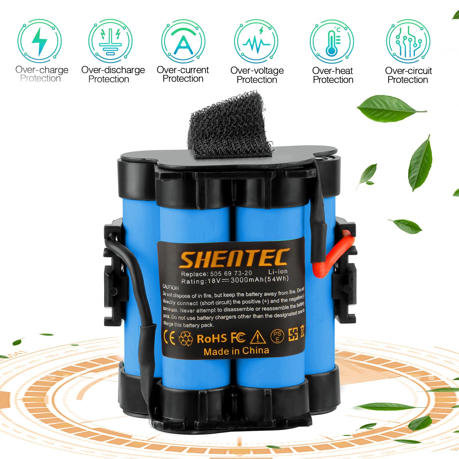18V 3000mAh Battery Compatible with Gardena Robotic Mower R80Li/R75Li/R70Li/ R50Li/R45Li/R40Li/R38Li, Husqvarna Automower 105/305/308/308X, Flymo 1200R Lithium Ion Battery