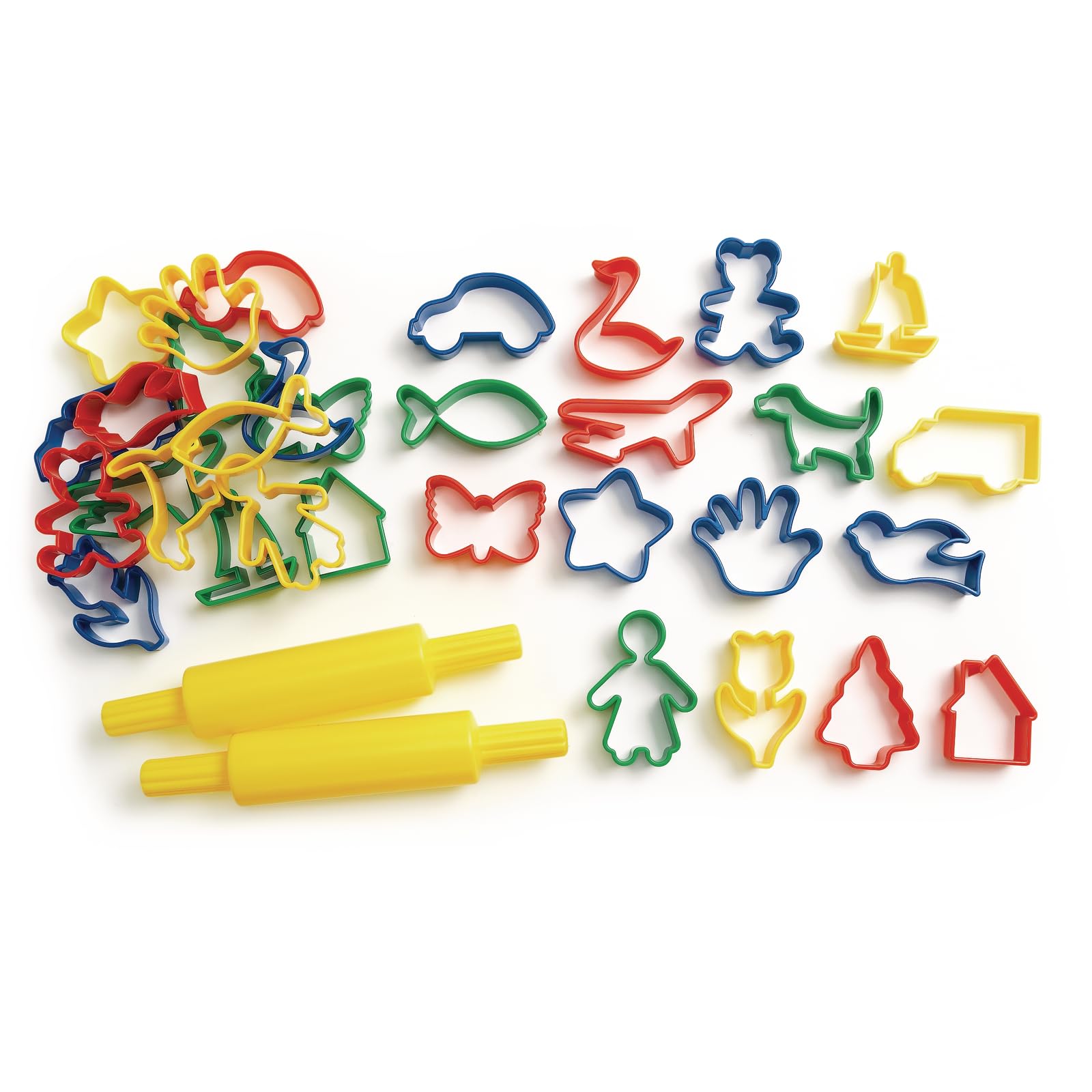 Colorations Dough Cutter Assortment & Rollers - Set of 34