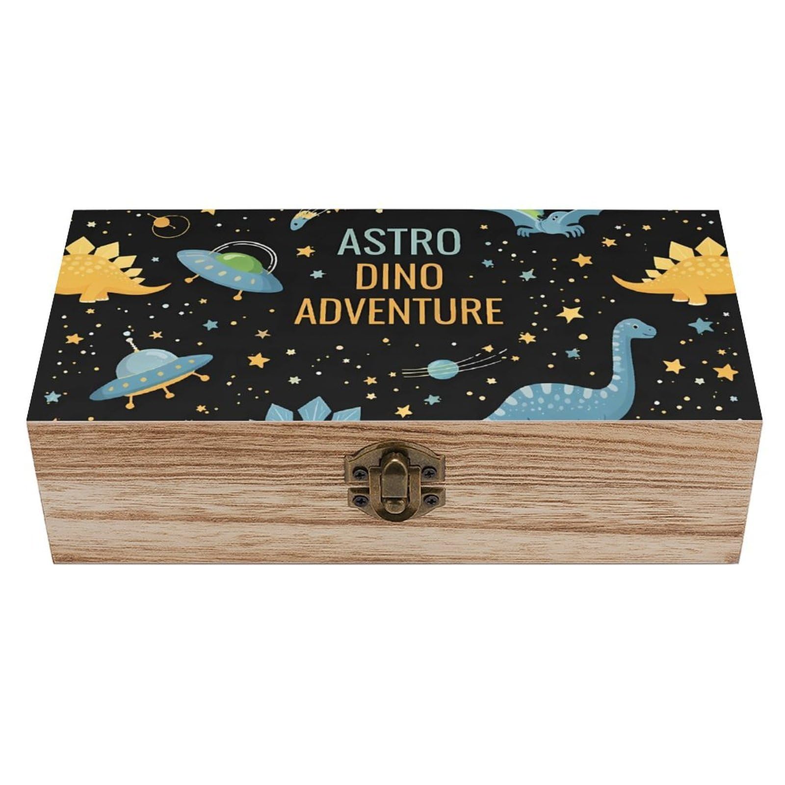 HLBSDM Dinosaur Space Wooden Storage Box