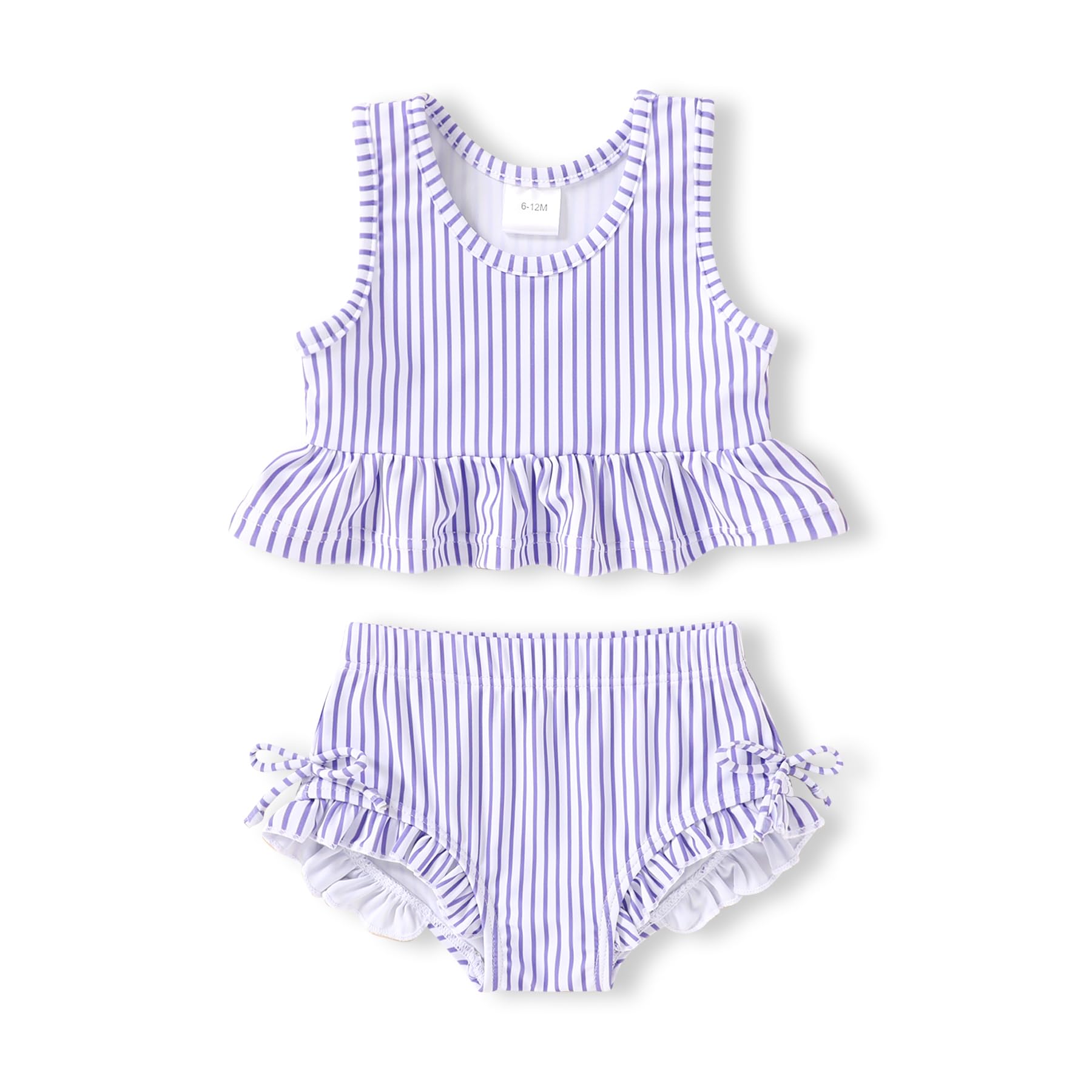 HAPPYMA Baby Swimsuit Toddler Girl Bathing Suit Stripe Bikini