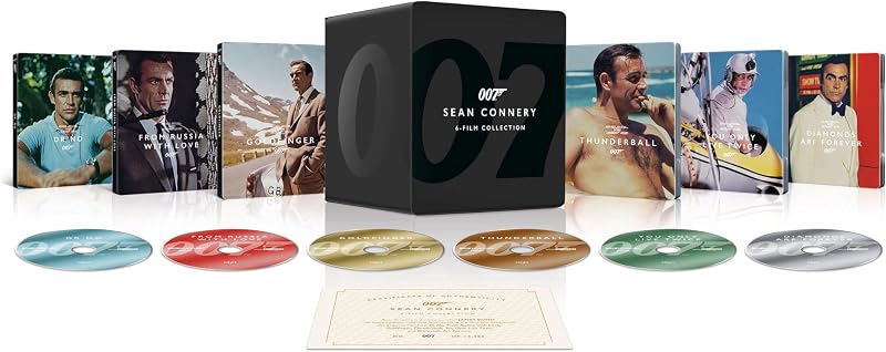 007: James Bond - Sean Connery 6-Film Collection - Limited Edition Steelbook Library Case (4K Ultra HD + Digital)