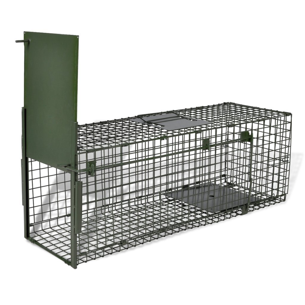 Festnight Piège à Souris Attrape à Animaux Piège de Capture en Acier avec 1 Porte 80 x 25 x 25 cm