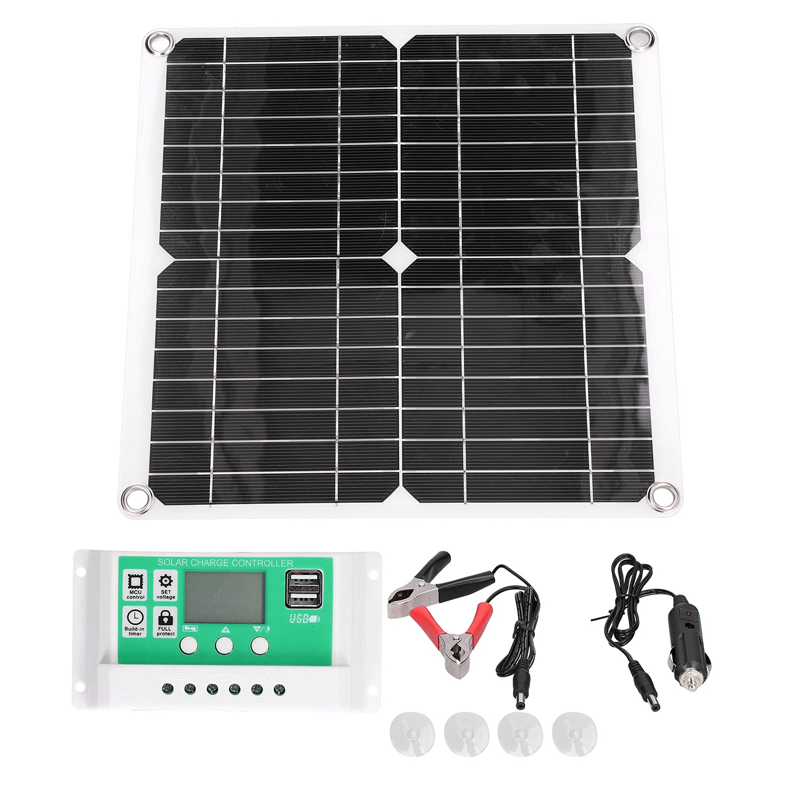 Pannello solare flessibile in silicio monocristallino da 40 W 18 V con regolatore di carica solare 50 A con doppia porta USB