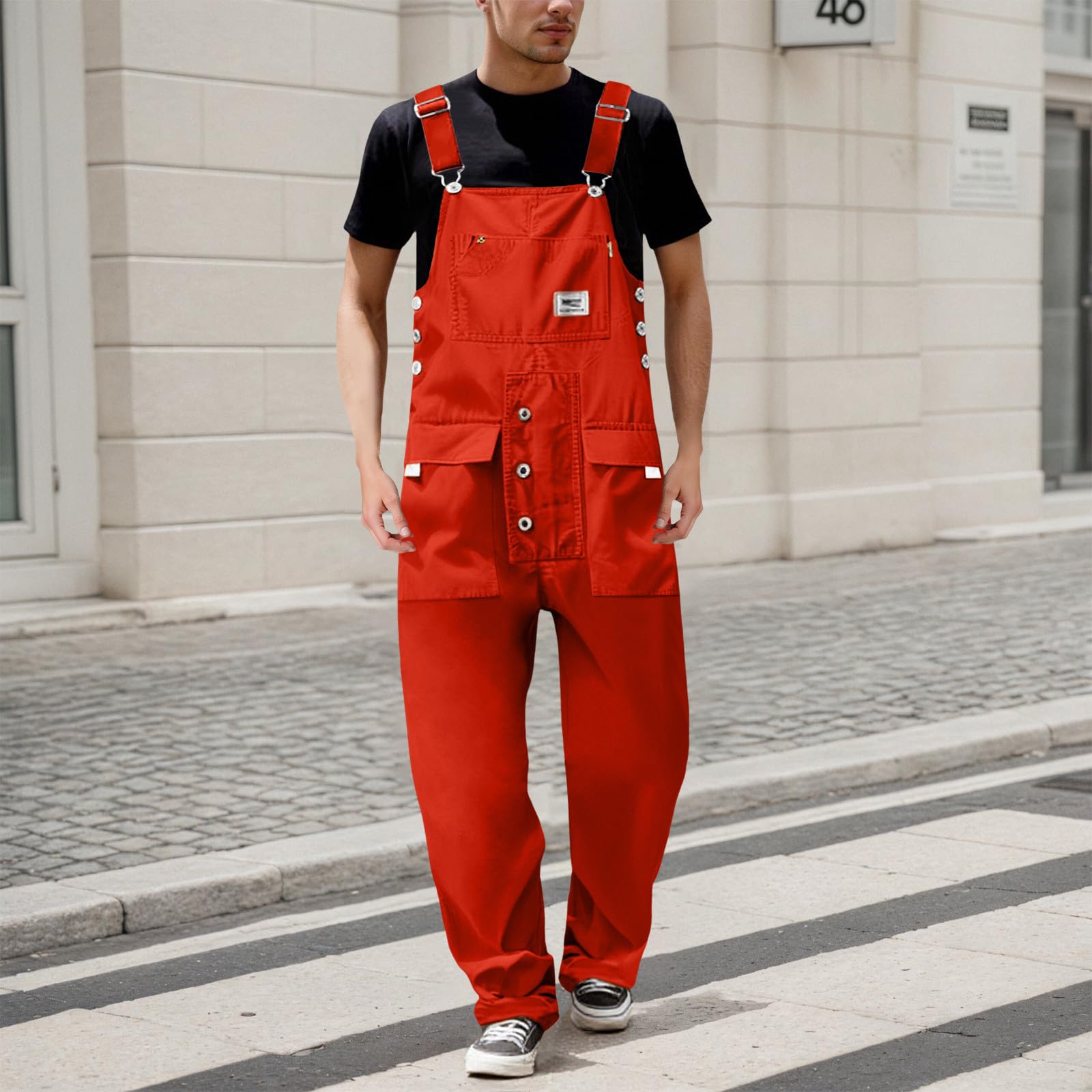Salopette da uomo Hip Hop Pantaloni da lavoro Locker Cargohose Multi Tasche Outdoor Tuta Primavera Estate Body Baggy Wide Leg Salopette da lavoro Sportive