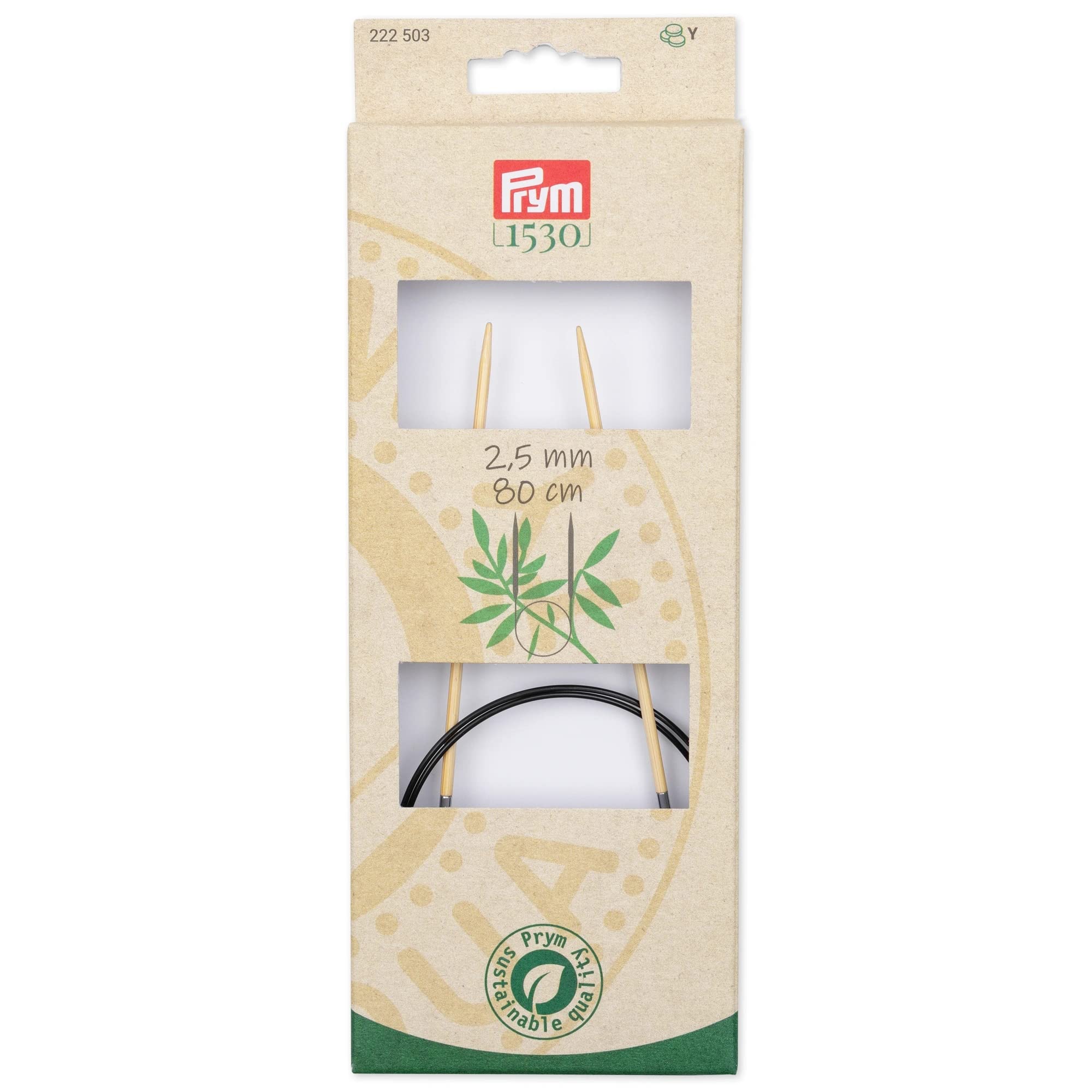 Prym 32"" Circular Bamboo 2.5Mm Knitting Needles Natural