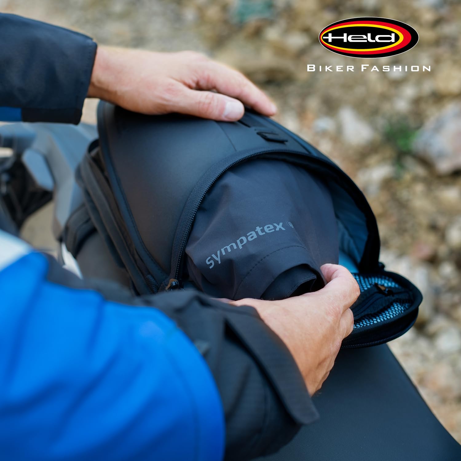 Held Tenda 2 torba na bagażnik motocyklowy i plecak na bak – uniwersalna torba na bak z regulowanymi paskami na ramiona – pojemność 10 l, tkanina nylonowa, 100% wodoszczelna dzięki pokrowcowi