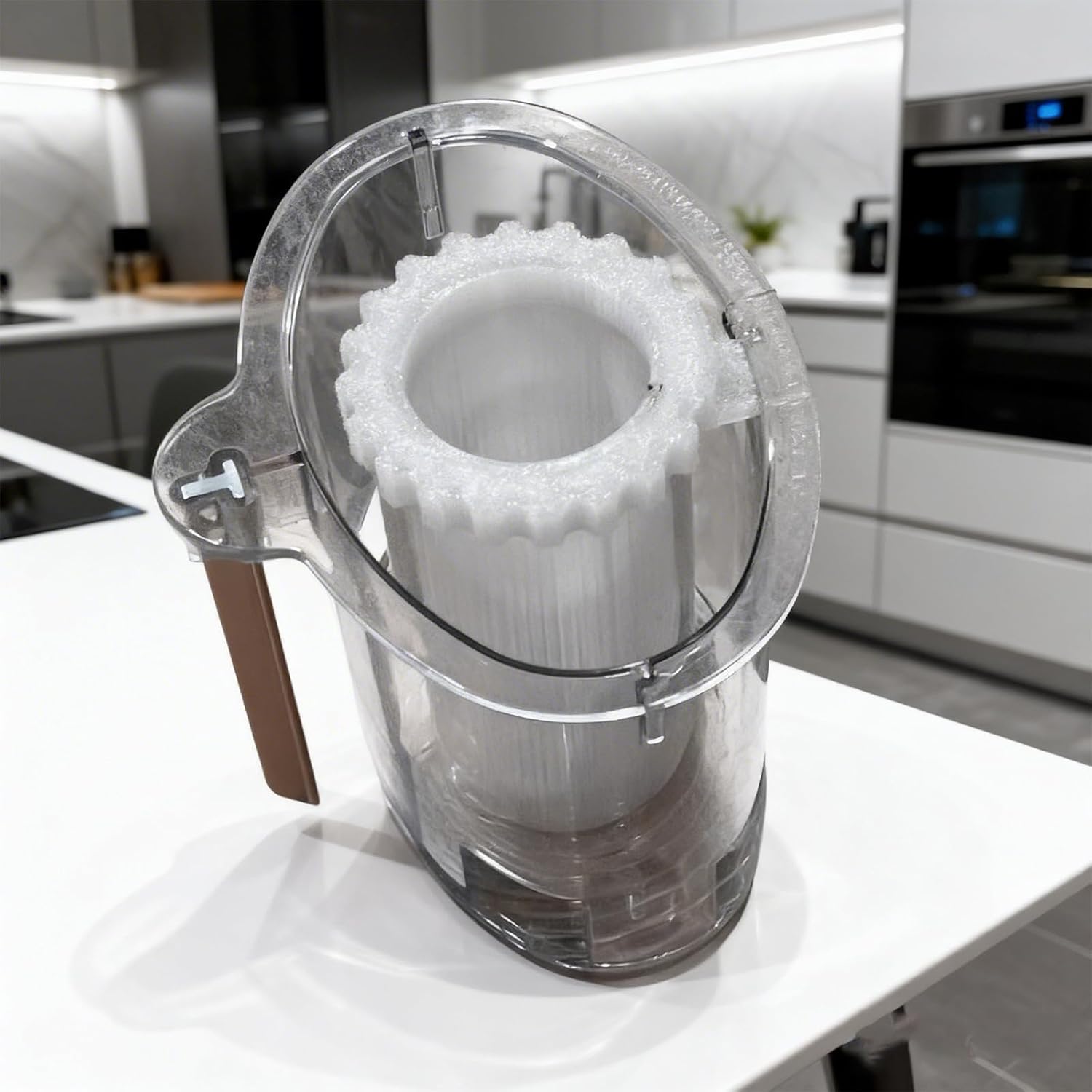 Replacement Large Pusher Compatible with Cuisinart 14-Cup Food Processors | Fits DLC-2014PT1 Models | Locking Tab and Drip Hole Design