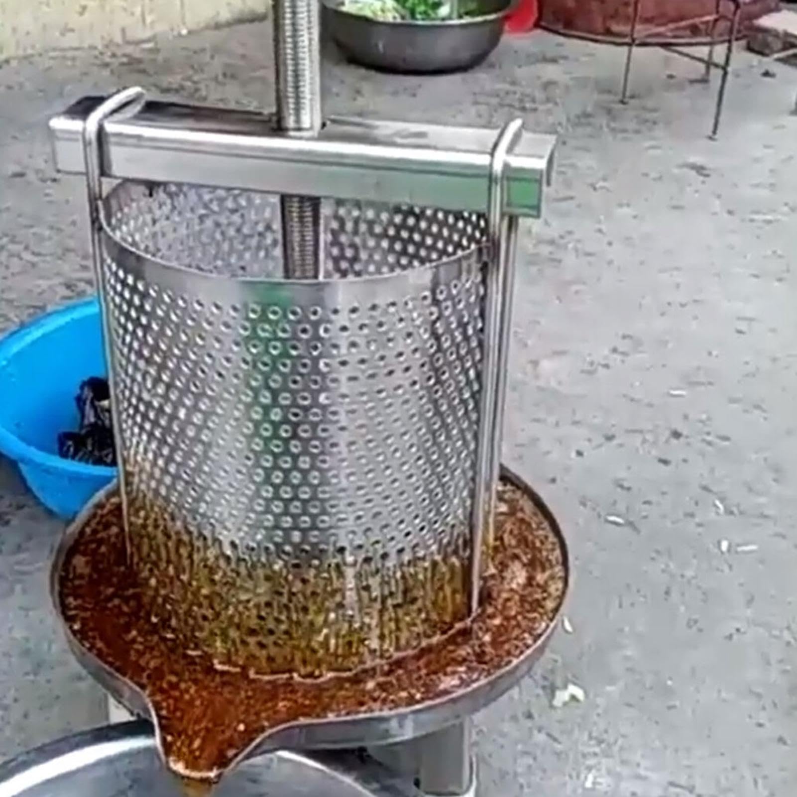 Manual Honey Extractor, Honigpresse Edelstahl 3 Honigfilter Honigsieb | Honigschleuder - 3 Honigfilter Honigsieb - Manuelle Honigpresse Für Den Haushalt Für Wachs, Honig, Wein, Honigbienenzubehör