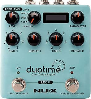 Nux NDD-6 Duotime Dual Delay Effects Pedal,Cyan