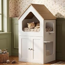 Modern Hidden Large Cat Litter Box Enclosure Furniture