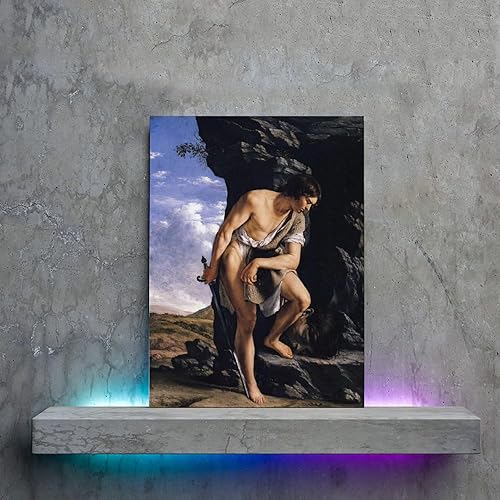 Miniatura 5 de THAELY Póster artístico de David mirando a la cabeza de Goliat, Orazio Lomi Gentileschi vintage, lienzo, pintura, póster de arte de pared para