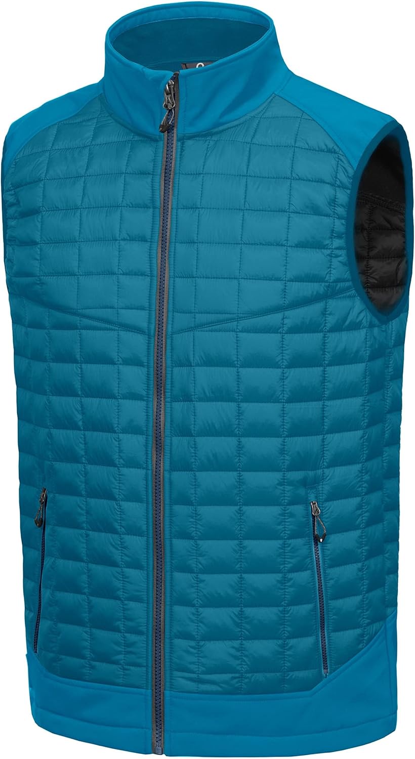 Little Donkey Andy Men’s Lightweight Puffer Vest, Warm Outdoor Sleeveless Jacket for Golf Hiking Running