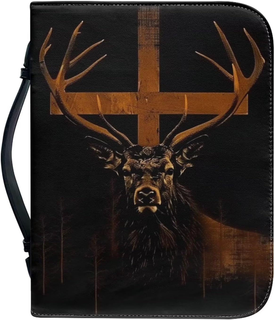 Ceudet Housses de bible en cuir pour enfants filles et garçons pour hommes et femmes - Étui biblique avec bandoulière - Housses de bible personnalisées pour femmes et hommes, Bouleau rose pêche