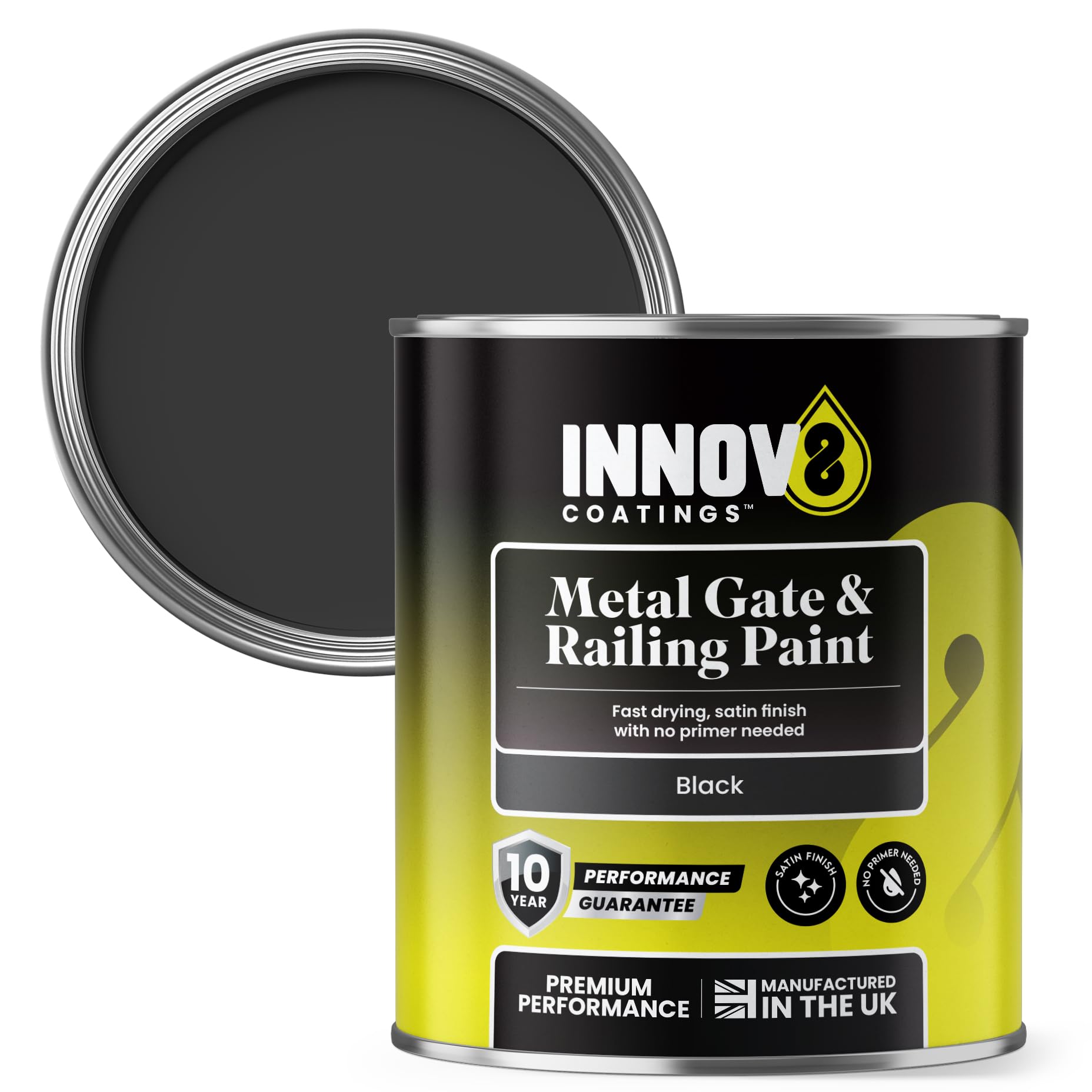 Innov8 Coatings Black Gate And Railing Paint 750Ml