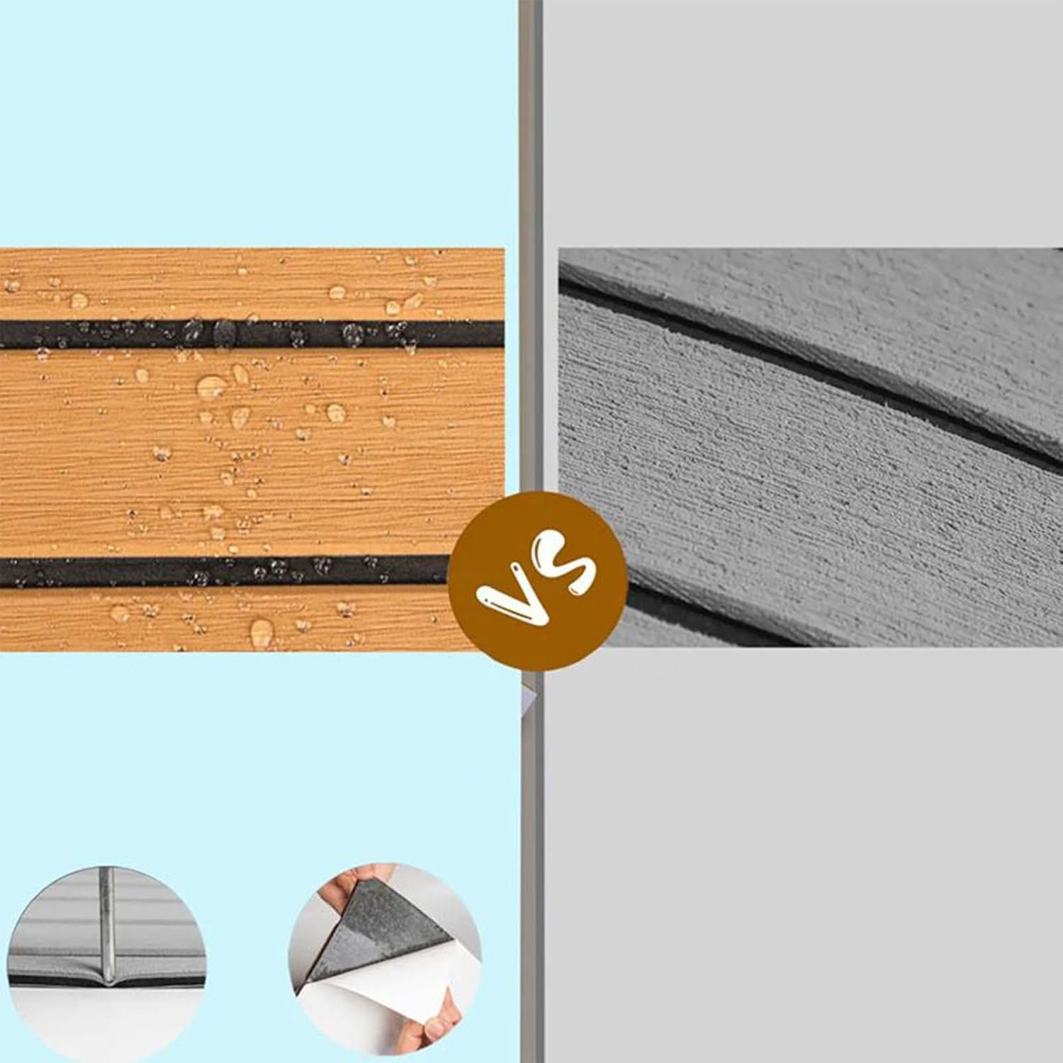 ボートデッキフォーム - モーターボート用フローリングマット - 防水ボートデッキングフォーム マリン、ポンツーン、RV、スケートボ  ボートデッキフォーム - カヤックフローリングシート,ポンツーン スケートボード キャビン トレーラー 用 デッキフォーム フォームボート ... ボートデッキフォーム - ヨットフローリングカーペット | 滑り止めボートデッキフォーム マリン、RV、カヤック、ポントーン、キャビ