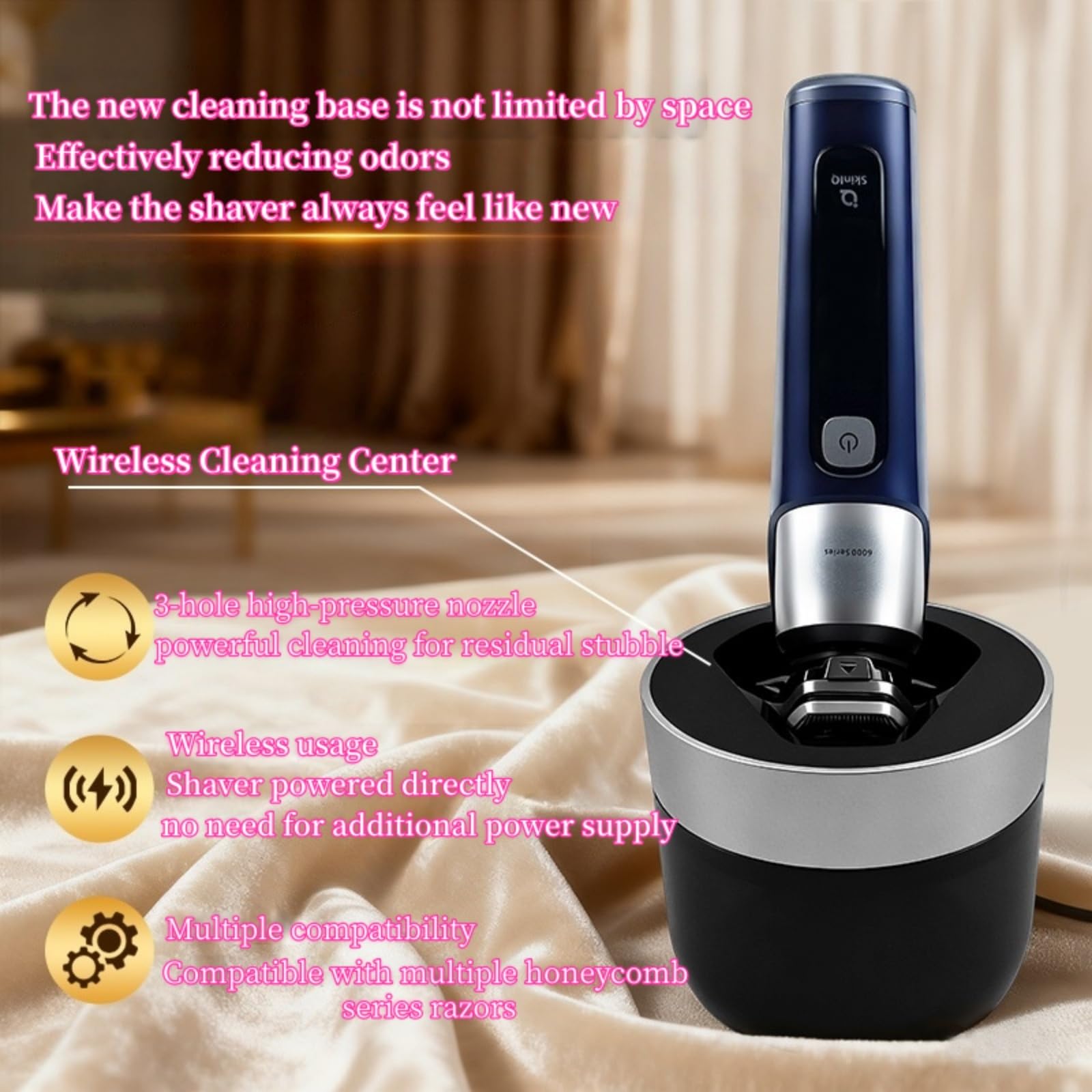 La Base De Limpieza Para Máquina De Afeitar Es Compatible Con Philips(Option 3)