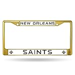 Rico Industries Standard Chrome License Plate Frame, - Gold