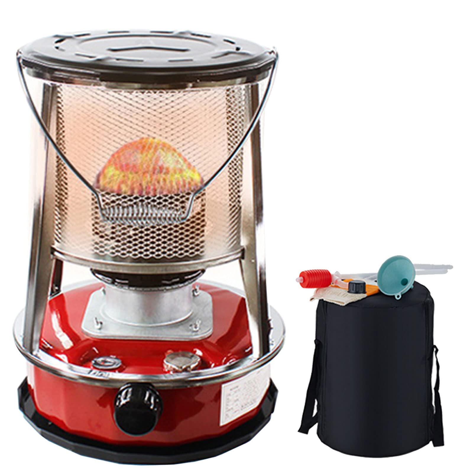 Queroseno Estufa Quemador Calentador, Portátil Camping Quemador Estufa para la Pesca de Hibarbacoa, Multifunción Quemador Estufa de Parafina para Interior Y Exterior/Black/4.6L
