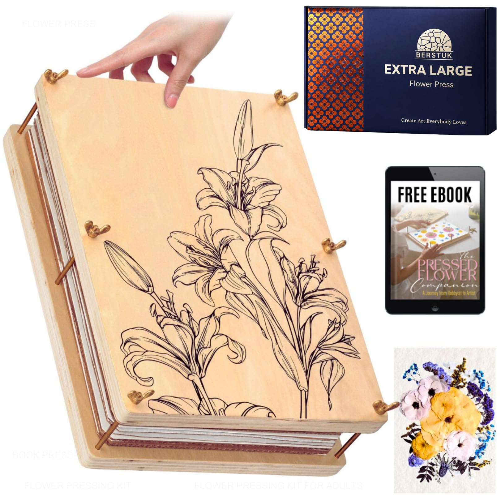 Berstuk Extra Large Flower Press Kit