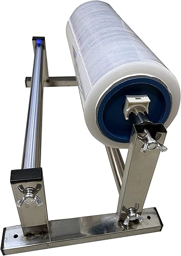 Miniatura 4 de Dispensador de película estirable de mesa Máquina de embalaje Máquina de embalaje Manual de envoltura de paletas Set de herramientas (24 pulgadas)