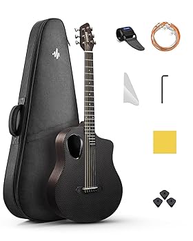 Donner アコースティックギター ブラック Amazon | Donner アコースティックギター カーボンファイバー 38