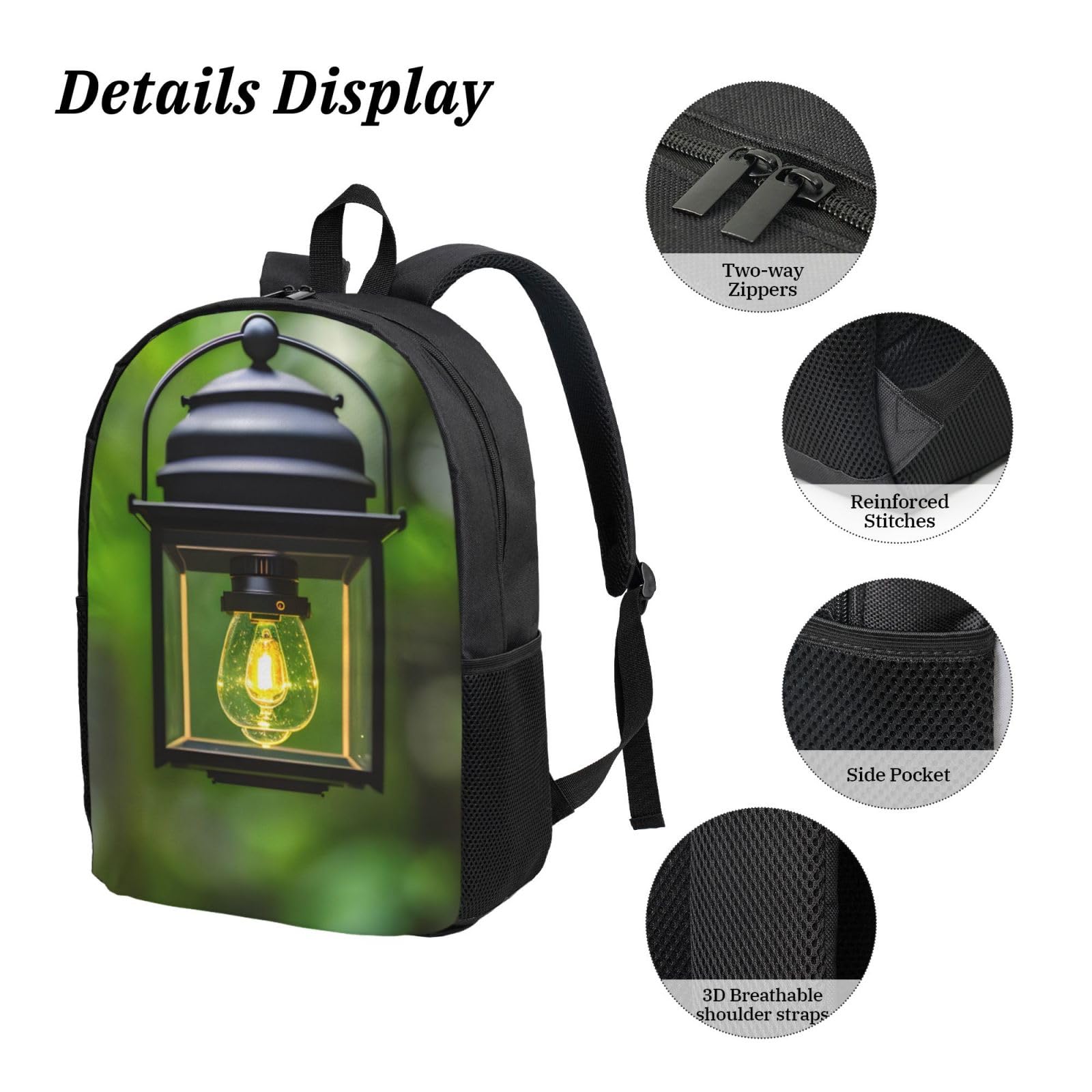 Firefly e Lanterna, zaino con portapranzo, leggero, per campeggio, escursioni