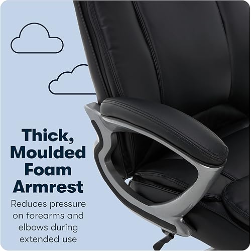 Miniatura 8 de Serta - Silla ejecutiva de piel sintética color negro Negro, Marrón, Gris