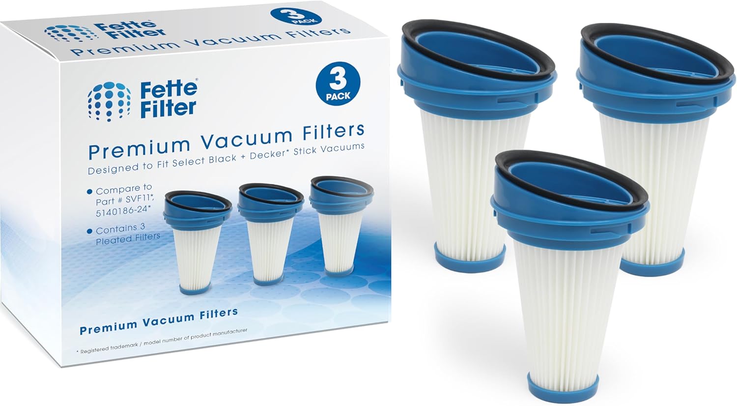 3-Pack Replacement Vacuum Dust Bin Filters for Black and Decker SVF11 Fits 2-in-1 Cordless Lithium Stick Vacuums HSV320J HSV420J HSV520J HSV320J32 HSV420J42 HSV520J01 SVA420B SVA520B - Image 7