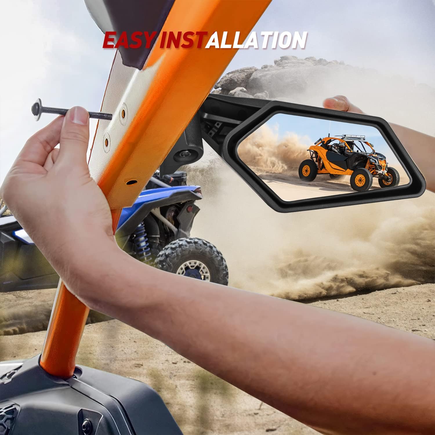 Frokom X3 Side Mirrors - Maverick X3 Compatible, Adjustable & Break Away Design