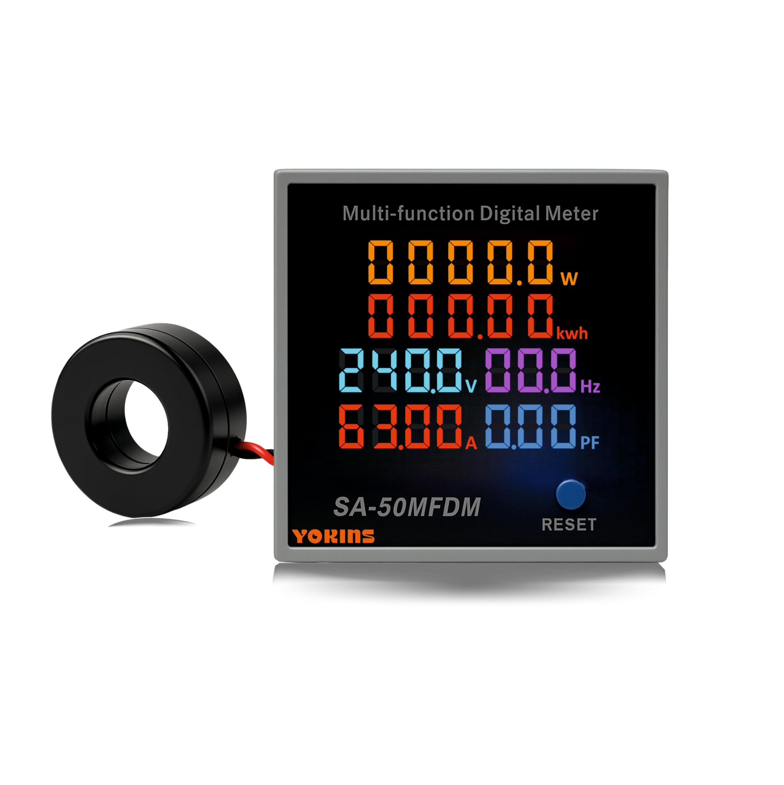 YOKINS 6-in-1 Digital Multi-Function Power Meter | Multi-Function Energy Monitor with Voltage (AC 50–300V), Current (0–99.99A), Power, Frequency, Power Factor & kWh Display | Color LCD-image-12