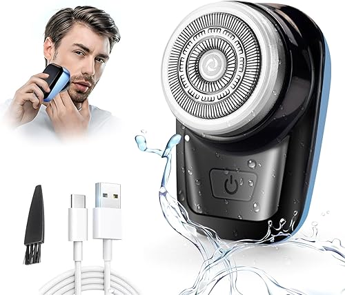 Mini afeitadora eléctrica portátil, maquinilla de afeitar eléctrica para hombres, mini afeitadora eléctrica, suministros de peluquería, mini