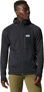 Men's Polartec Power Grid Full Zip Hoody for Climbing, Hiking, and Camping | Breathable and Insulated