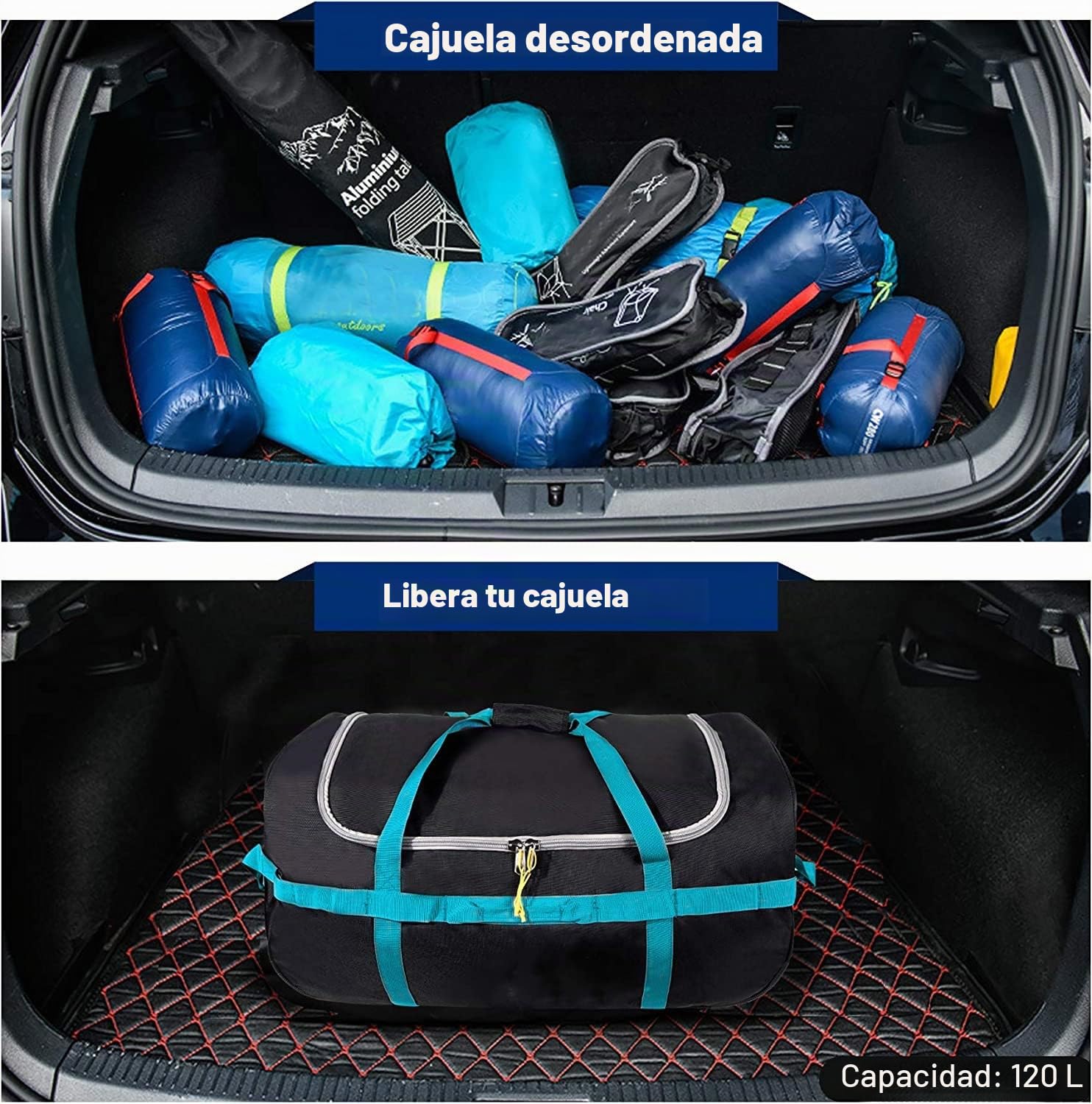Bolsa de viaje grande con ruedas, plegable, portátil, versátil, Black-85l, 85 Liter, Clásico | Bolsa de viaje para vacaciones, viajes, acampada o fin de semana, resistente, resistente